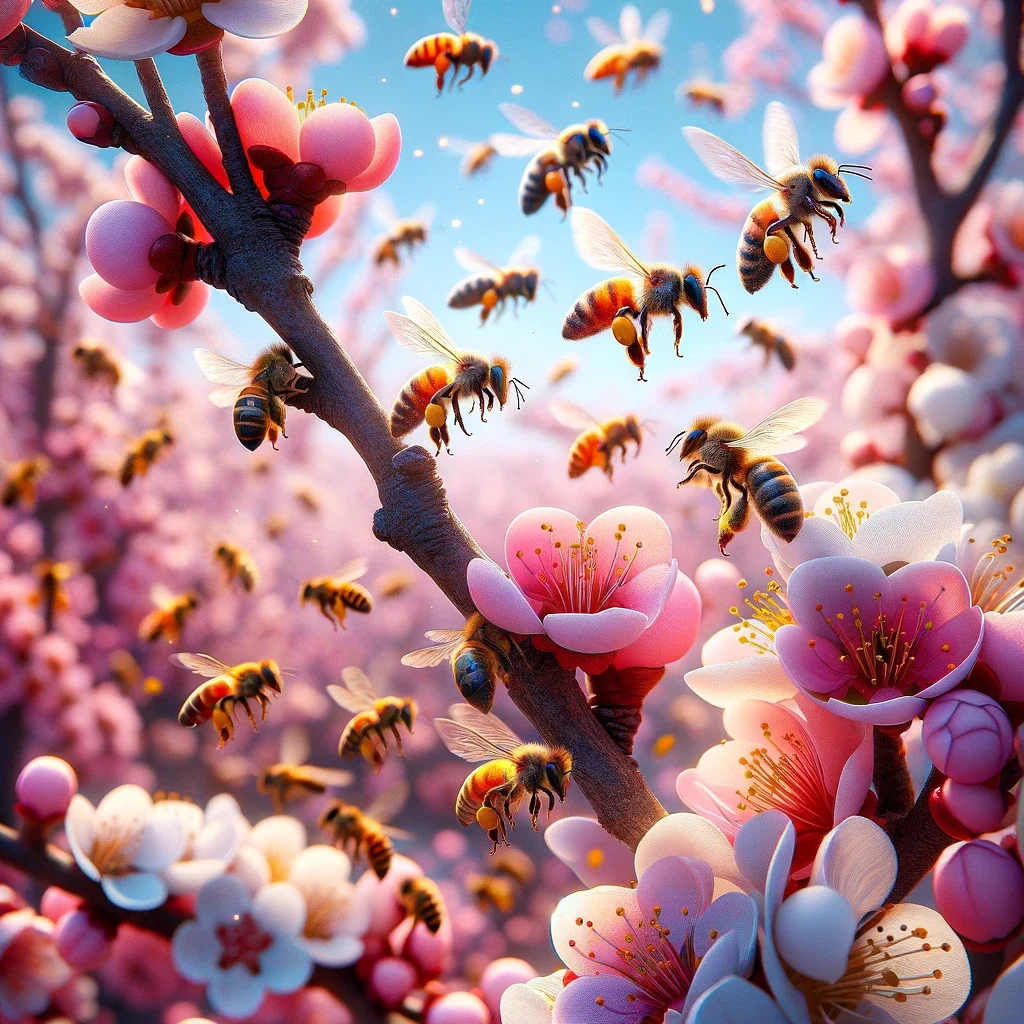 Illustrated Buzzing bee - Little Tree Farms
