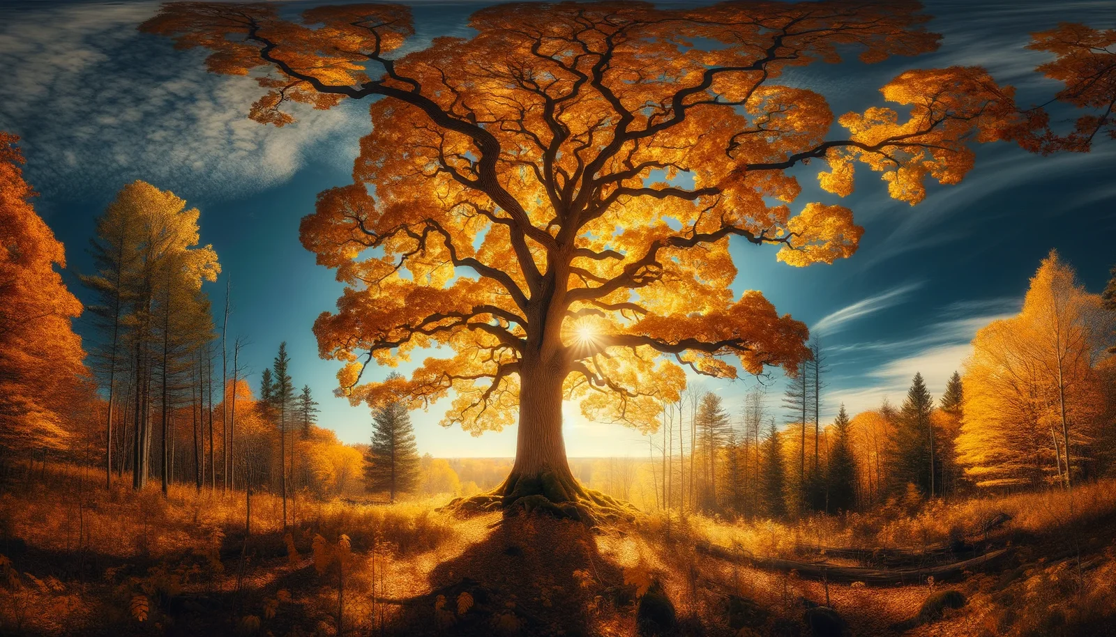 Black Walnut tree with golden leaves - Little Tree Farmns
